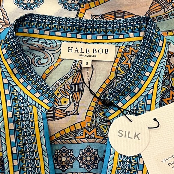 Hale Bob ‘Joanna’ Boho Print Tunic Top, NWT, Blue, S - Picture 2 of 10